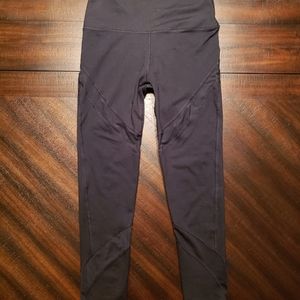 Aerie high waisted black leggings with mesh size medium